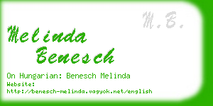 melinda benesch business card